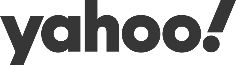 Yahoo logo in bold text.