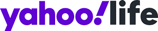 Yahoo Life logo design in purple and gray.